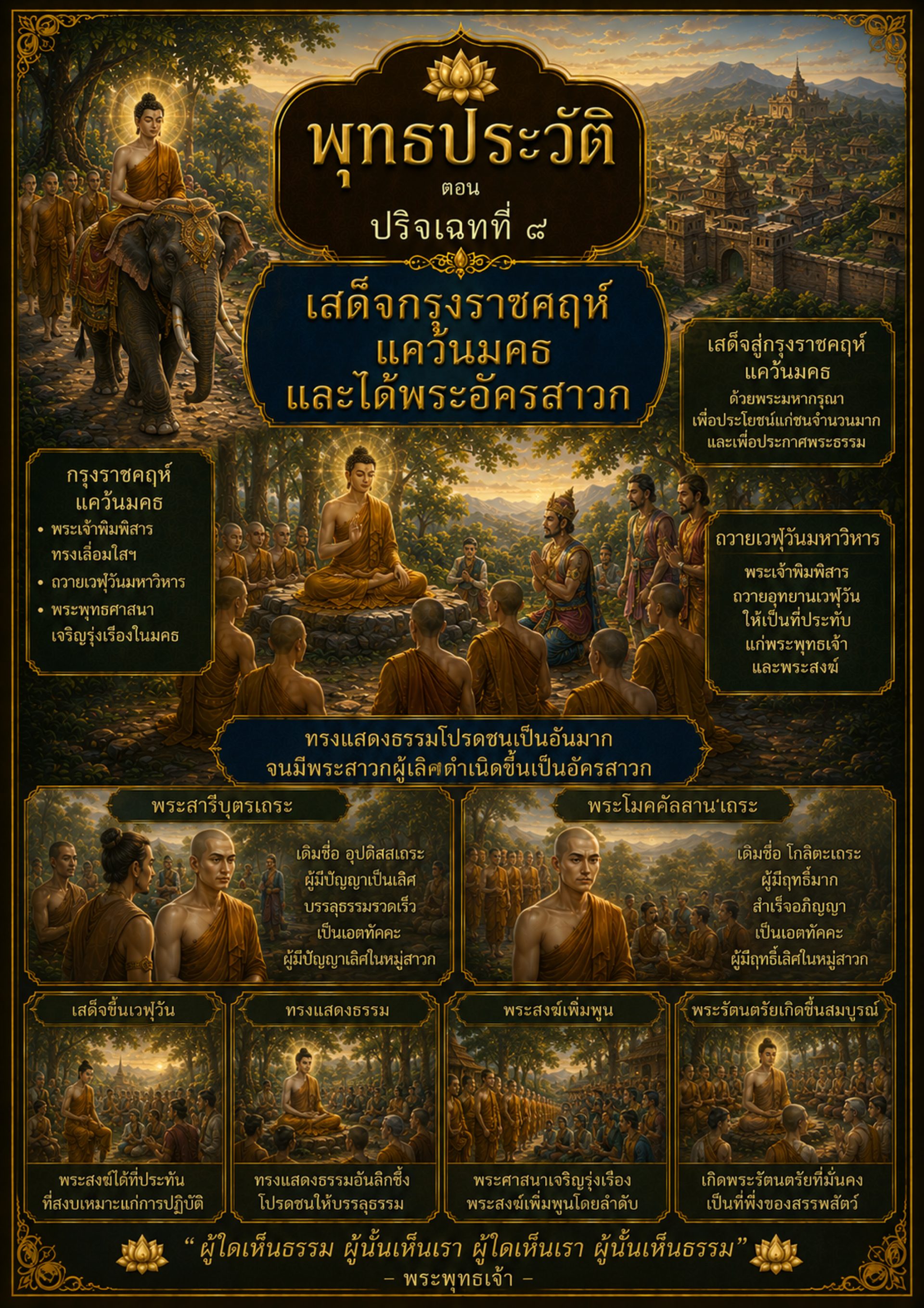 ปริจเฉทที่ 8 : เสด็จกรุงราชคฤห์ แคว้นมคธ และได้พระอัครสาวก cover