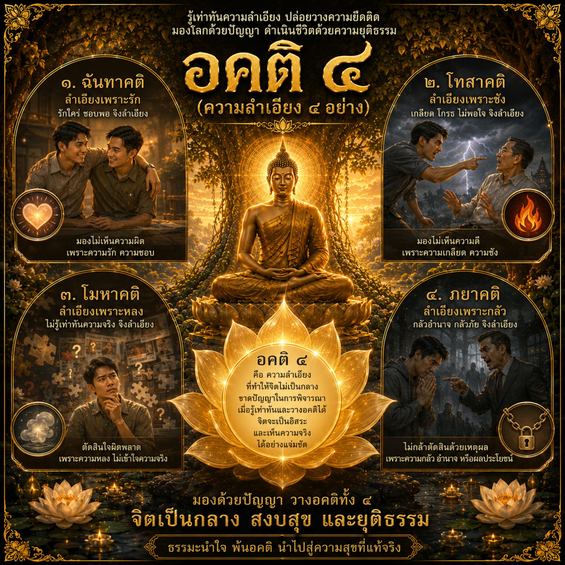 อคติ ๔ (ความลำเอียง ๔ อย่าง) cover