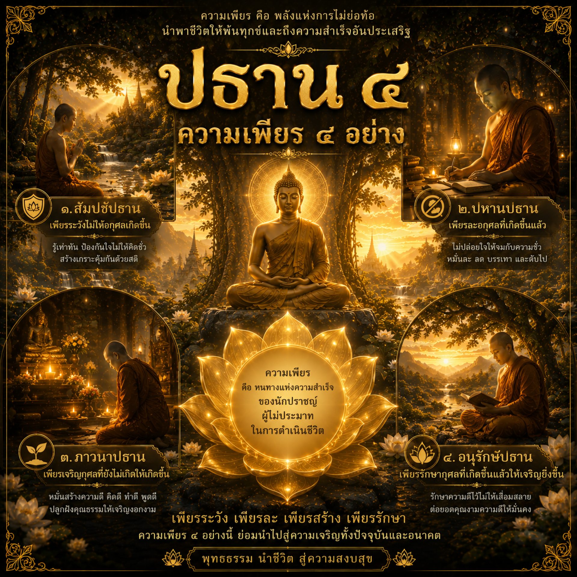 ปธาน ๔ (ความเพียร ๔ อย่าง) cover