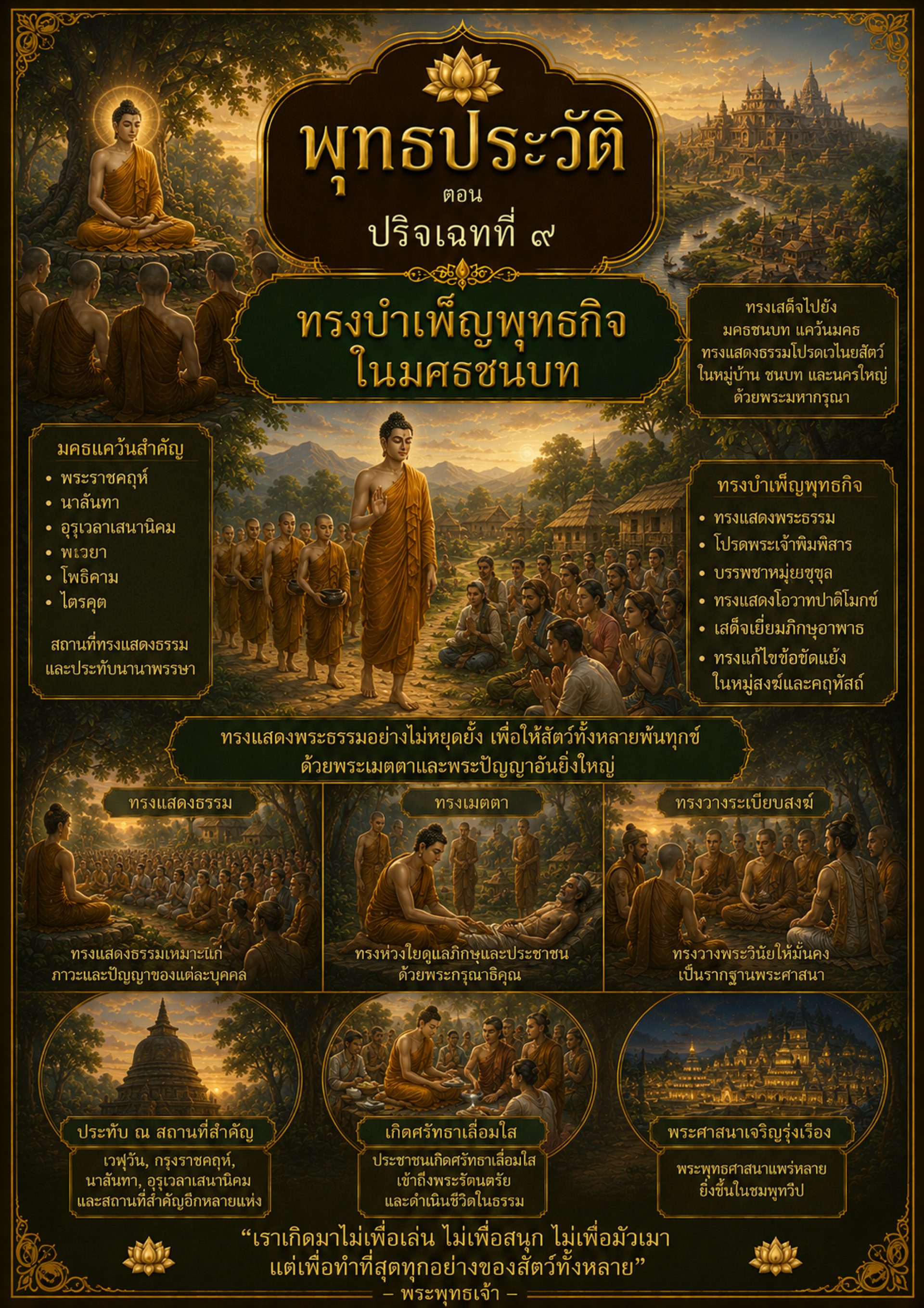 ปริจเฉทที่ 9 : ทรงบำเพ็ญพุทธกิจในมคธชนบท cover