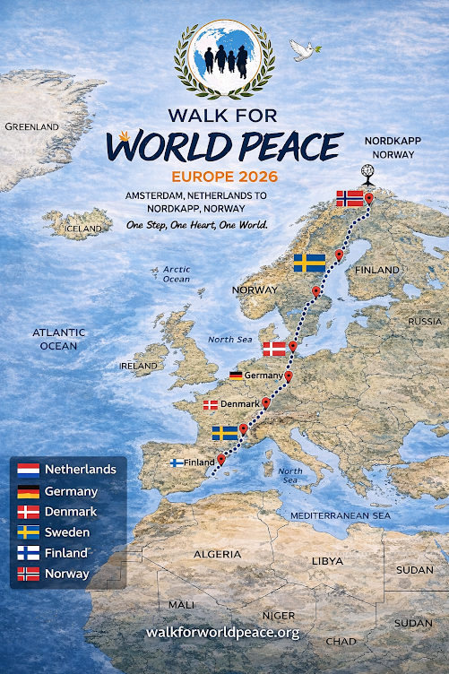 Walk for World Peace 2026 - Europe Sweden Germany